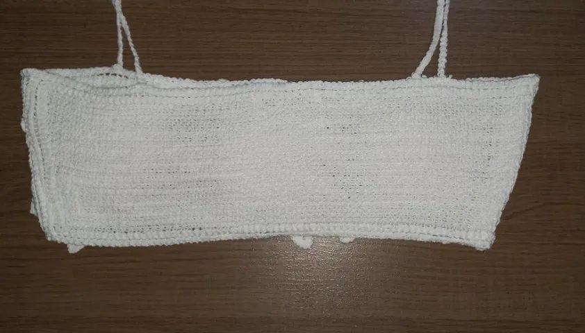 CONJUNTO BRANCO CROCHÊ - SAIA E CROPPED  - Foto 3