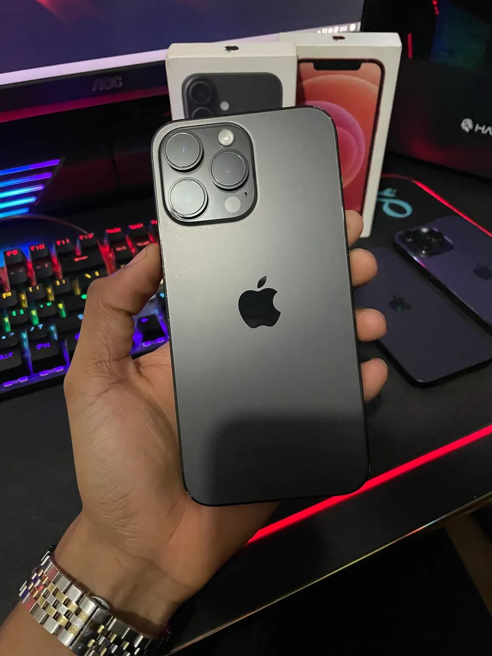 iPhone 14 Pro Max Preto 256GB - Impecável - Foto 2