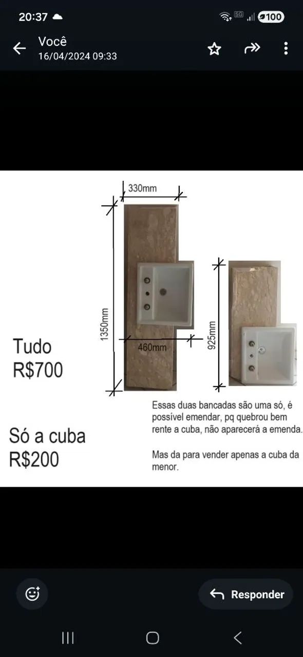 Bancada banheiro