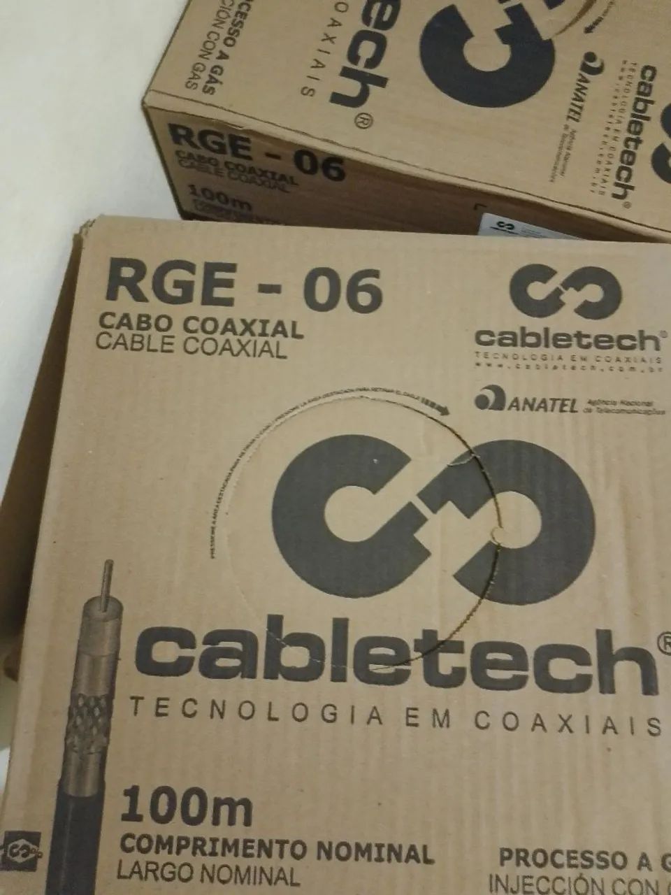 Bobina de cabo RG 6. 100 mts
