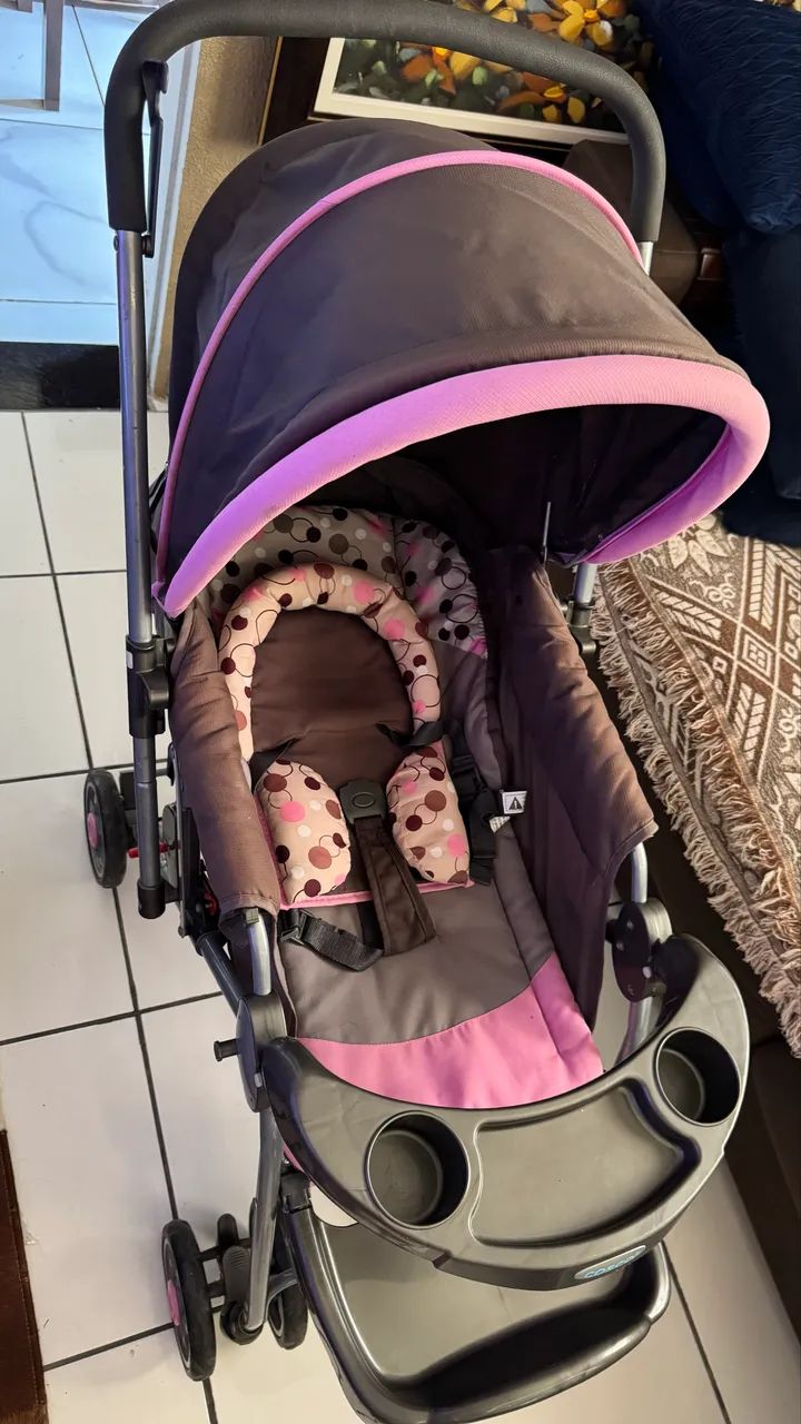 Carrinho de bebê e bebê conforto  - Foto 3