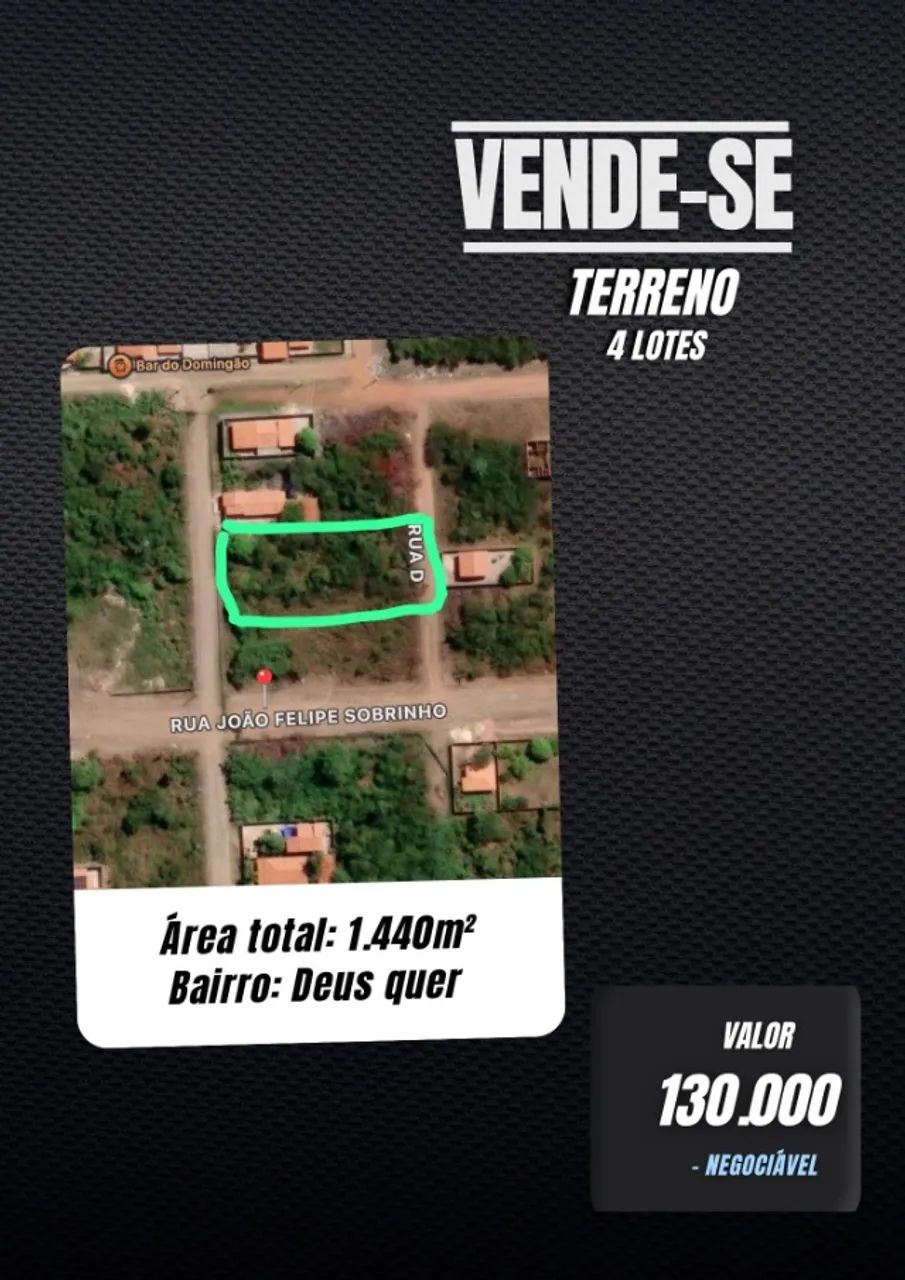 Vende-se Terreno (4 lotes)