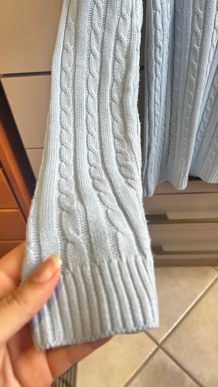 Blusa tricô azul clarinho  - Foto 4