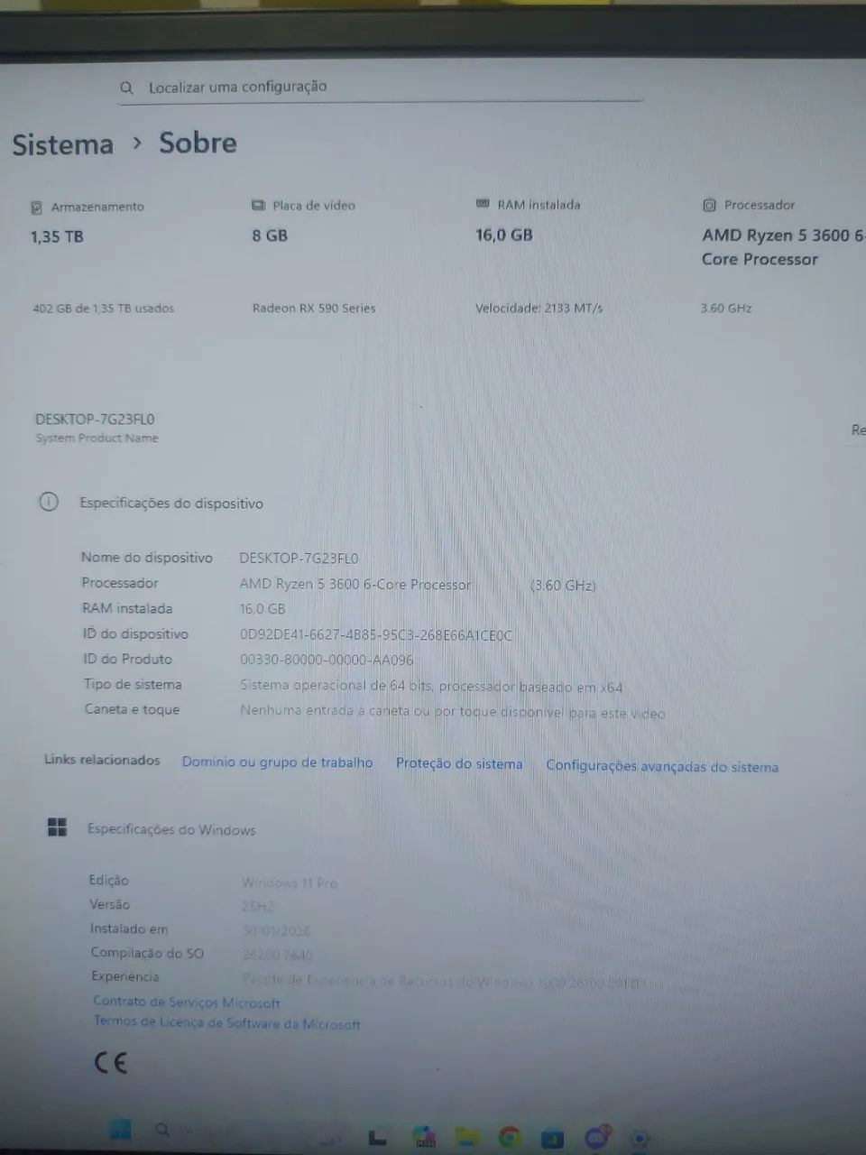 PC GAMER ÓTIMO DESEMPENHO RYZEN+AMD 8GB VRAM - Foto 4
