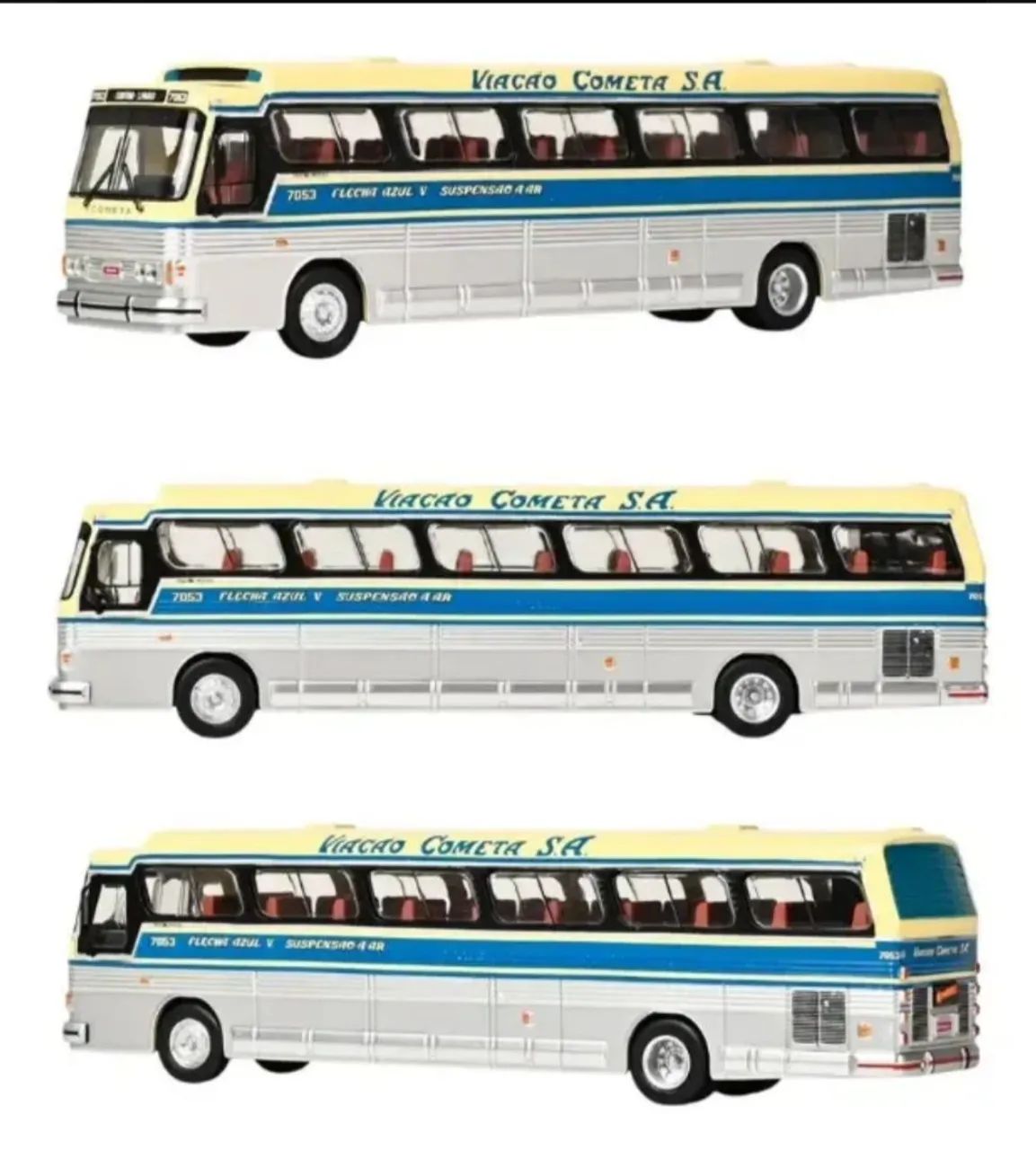 Miniatura 1/72 Ônibus CMA Flexa  Azul Cometa BR Classics... * - Foto 3