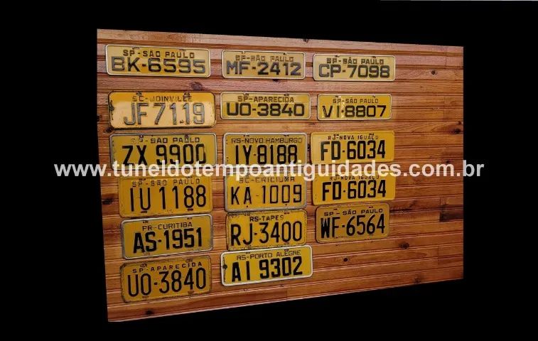 Placas Amarelas Antigas