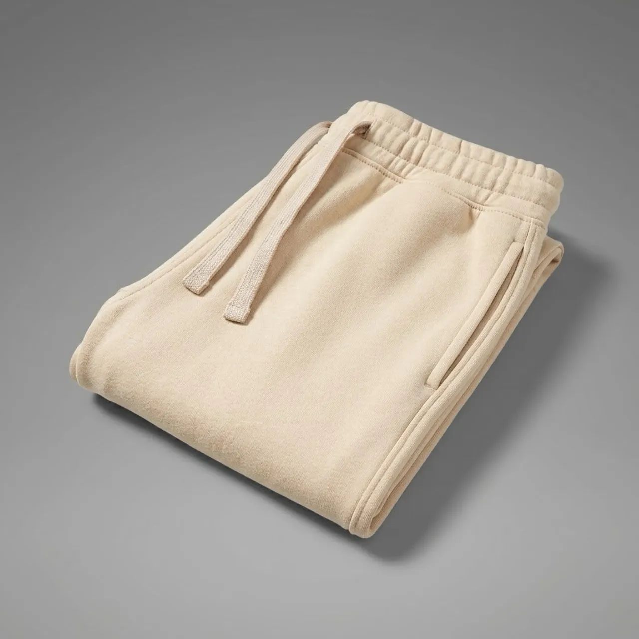 Calça de moletom bege casual confortável  - Foto 2
