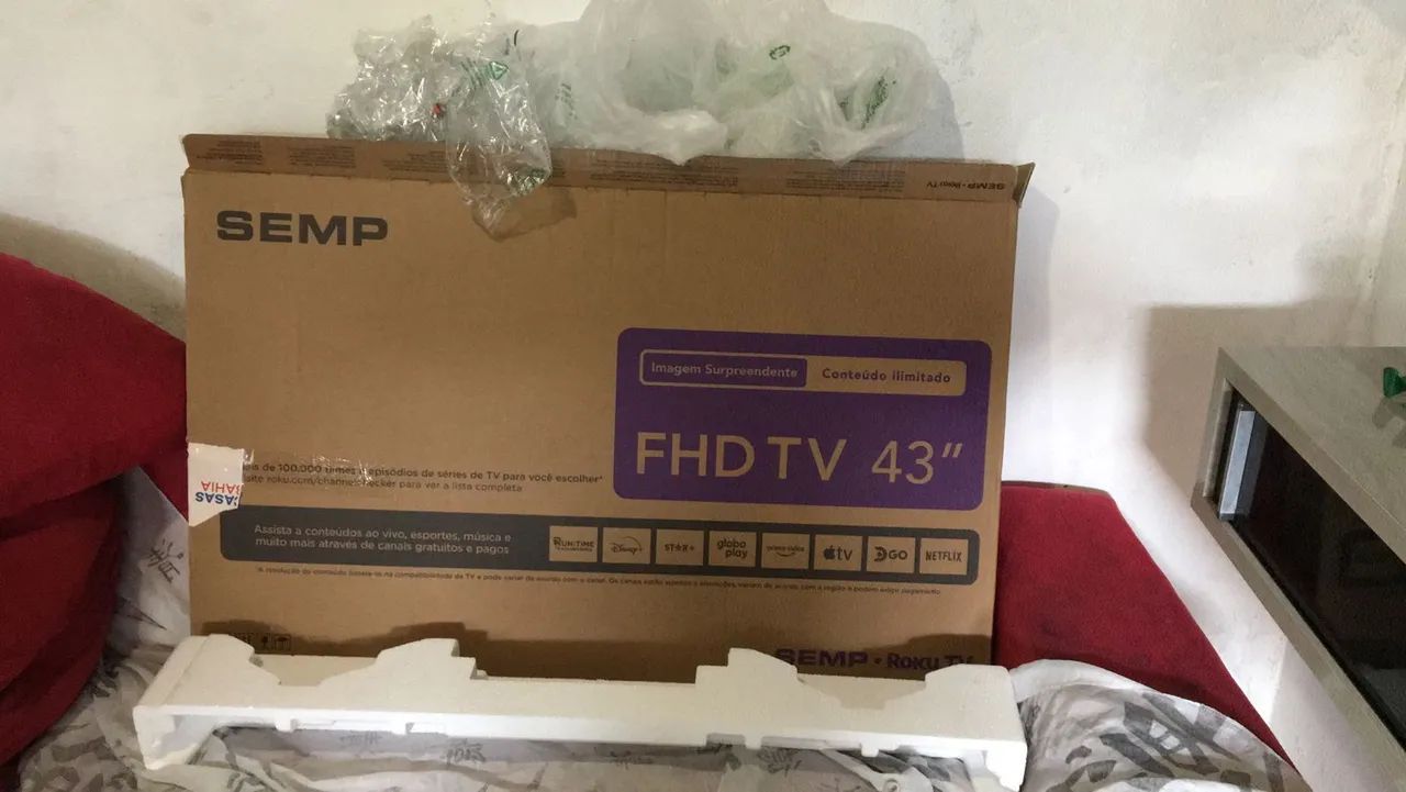 Caixa de papel para tv 43 polegadas! Aceito proposta 