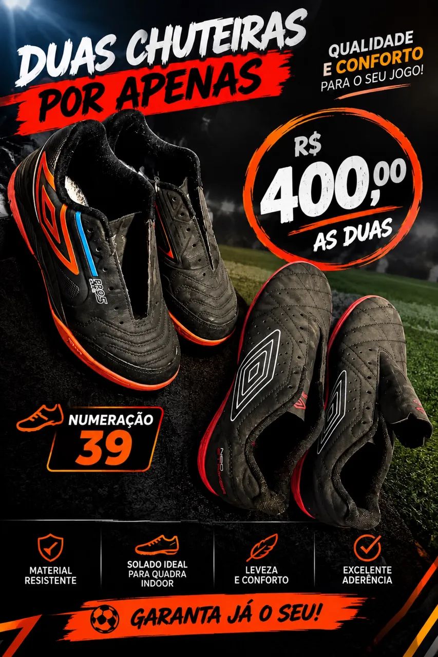 Chuteiras umbro Pro 5 e Neo striker
