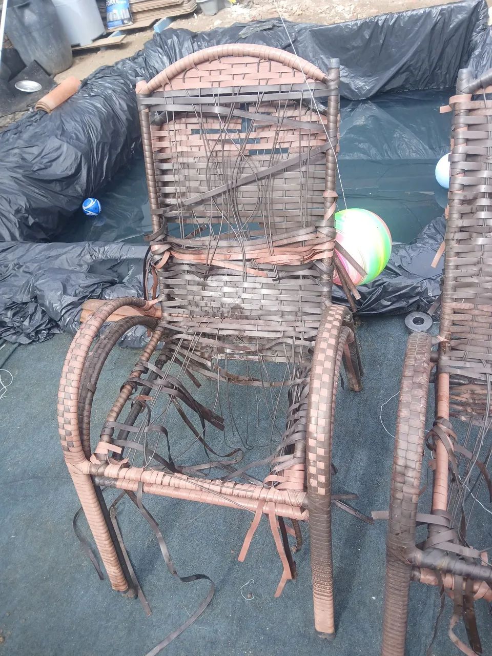 Conjunto de cadeira em fibra   - Foto 2