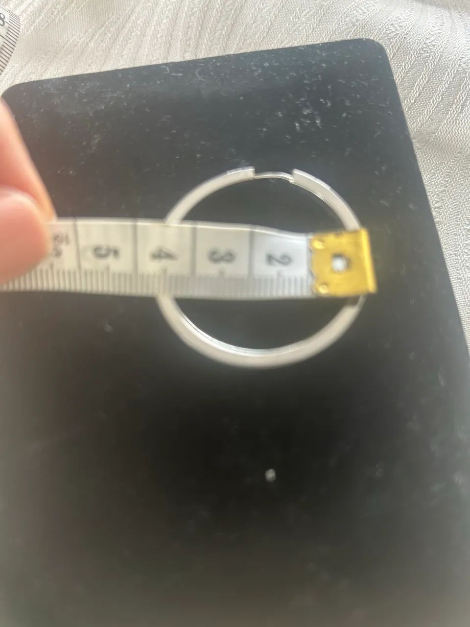 Argola de ouro branco 18k - Foto 3