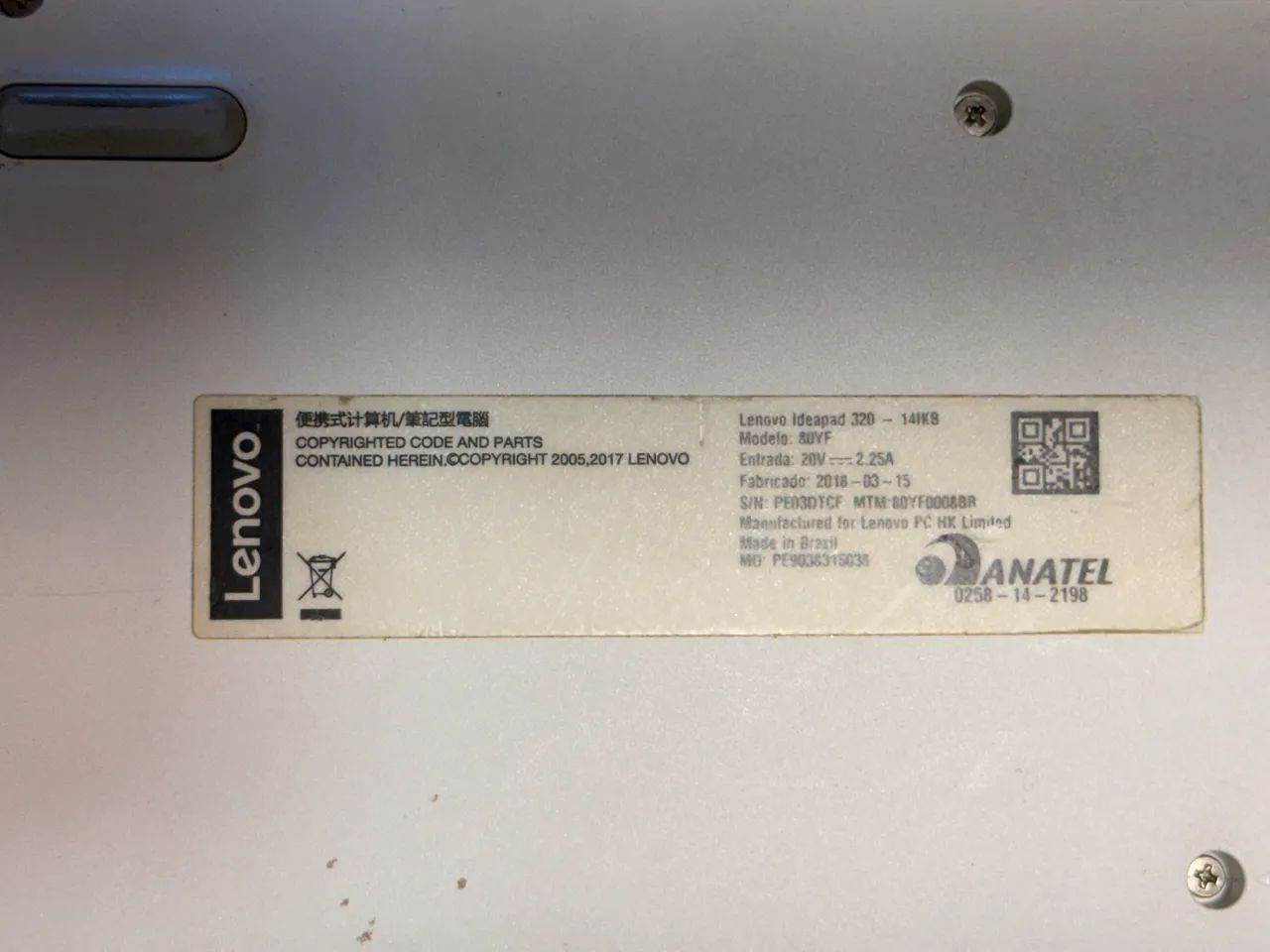 NOTEBOOK LENOVO BRANCO IDEAPAD 320 intelcore i3 4g memória 500GB - Foto 3
