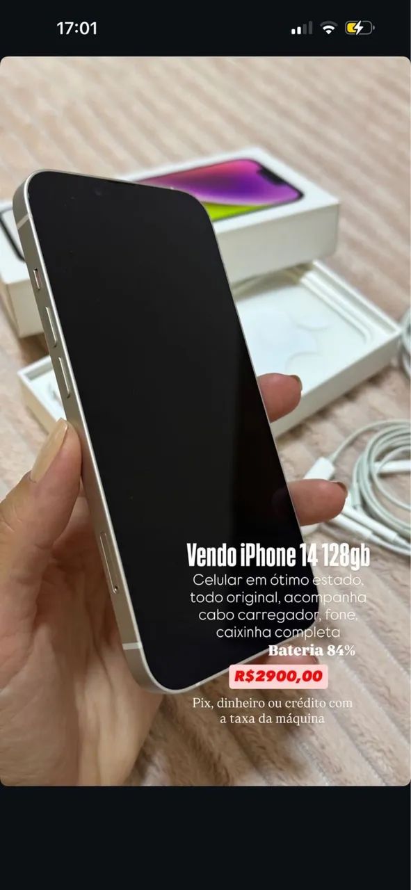 iPhone 14 - 128gb branco - Foto 3