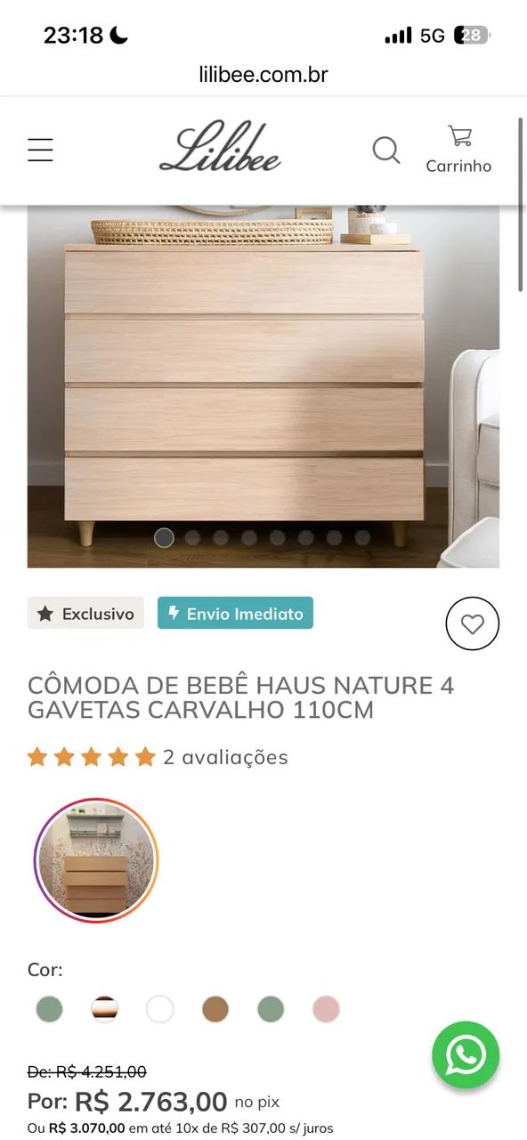 Cômoda 4 gavetas 