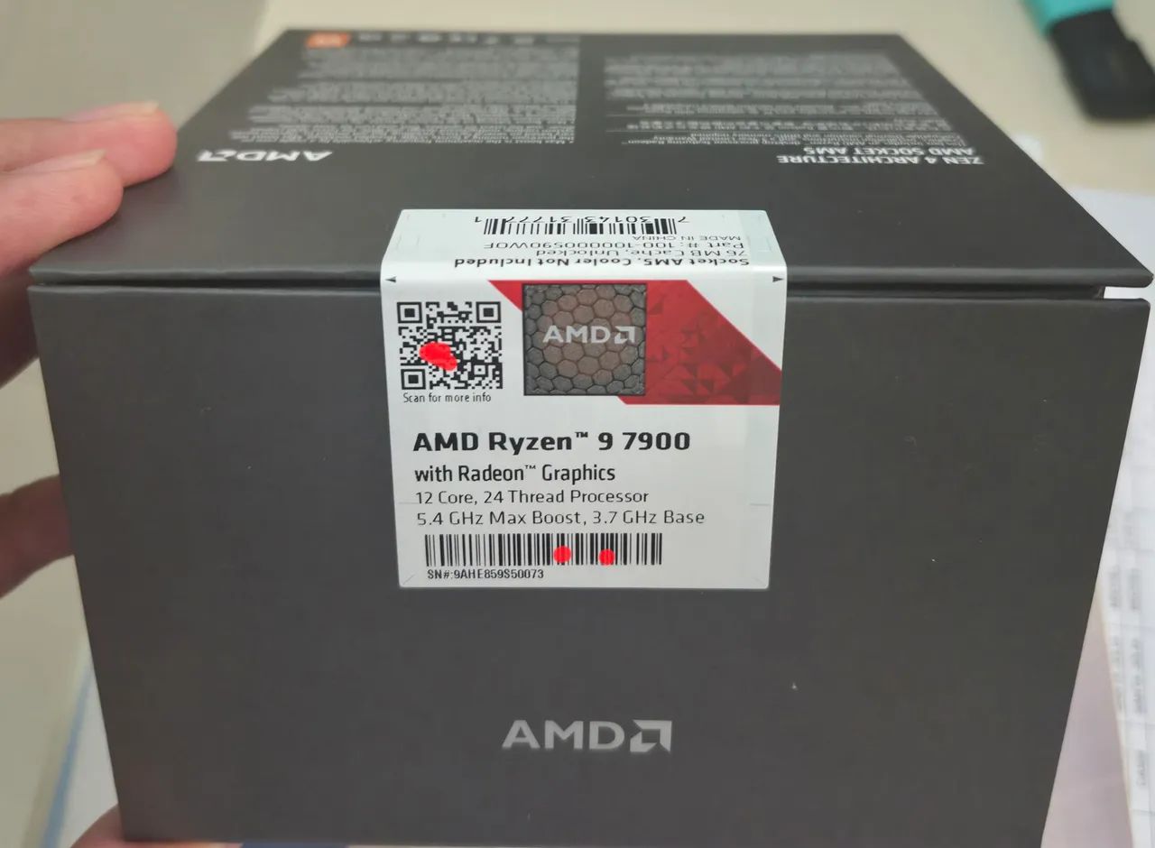 Processador AMD Ryzen 9 7900. Lacrado. R$ 1499 - Foto 2