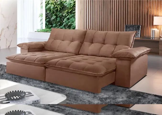 Sofá Retrátil Piacatuba 2,30m 4 Pessoas