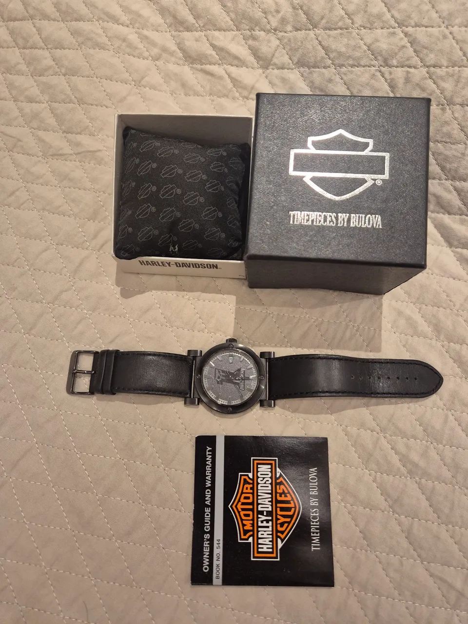 Relógio Bulova Harley Davidson com manual e caixa