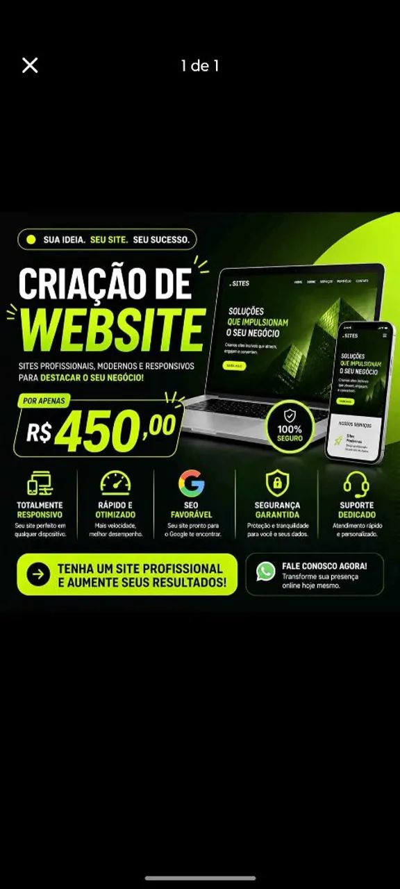 CRIE SEU SITE PROFISSIONAL EM ATÉ 24H