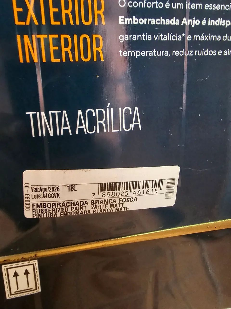 Tinta acrilica emborrachada 18L Anjo branco fosco - Foto 2