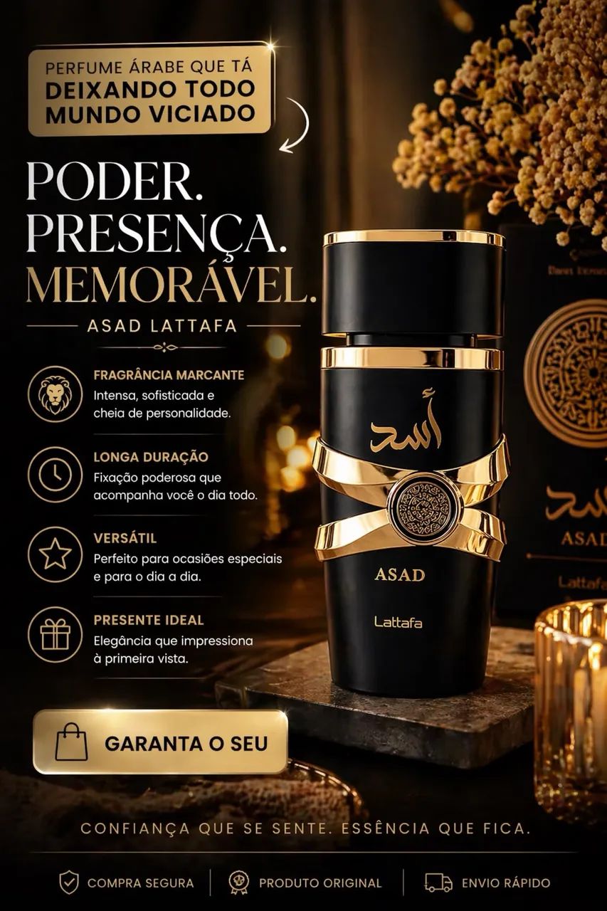 Perfume Asad tradicional EDP masculino 100ml original. - Foto 4