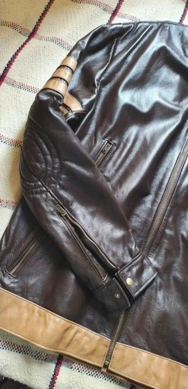 Jaqueta de couro modelo Wolverine -100% couro legítimo.  - Foto 4