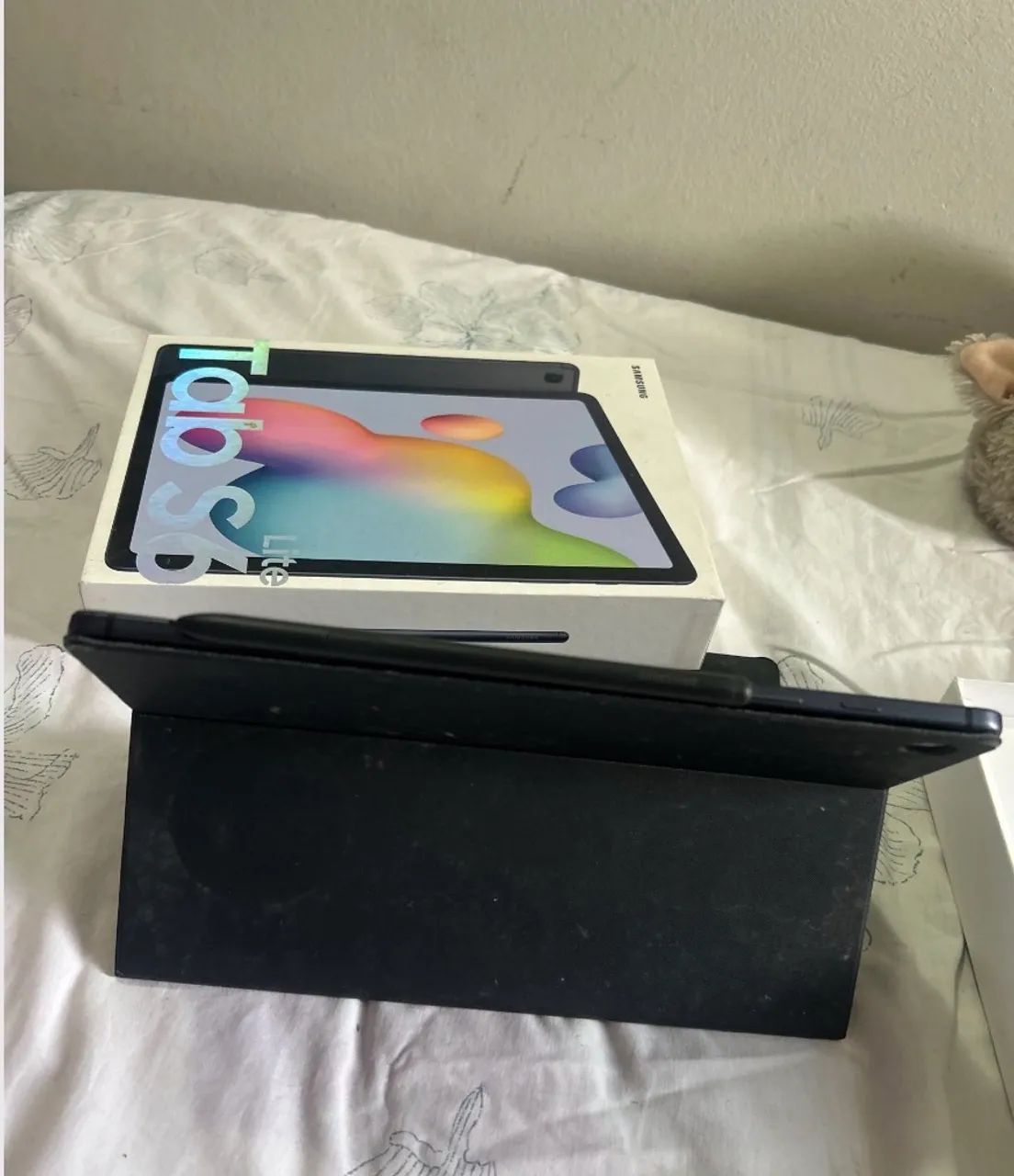 Tablet s6 lite samsung caneta capa caixa original display queimado, 128gb
