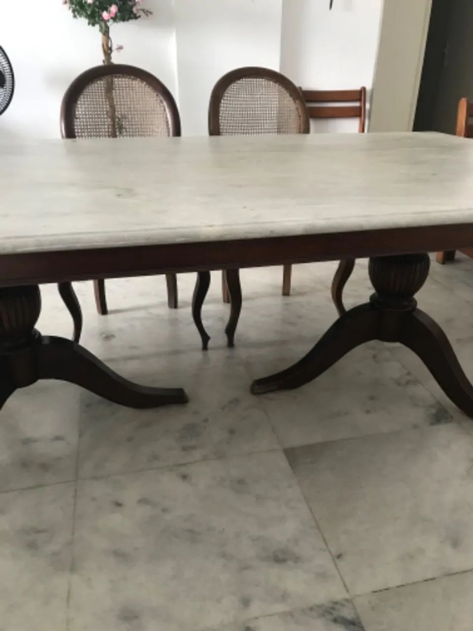 Mesa de mármore antiga retangular  - Foto 3