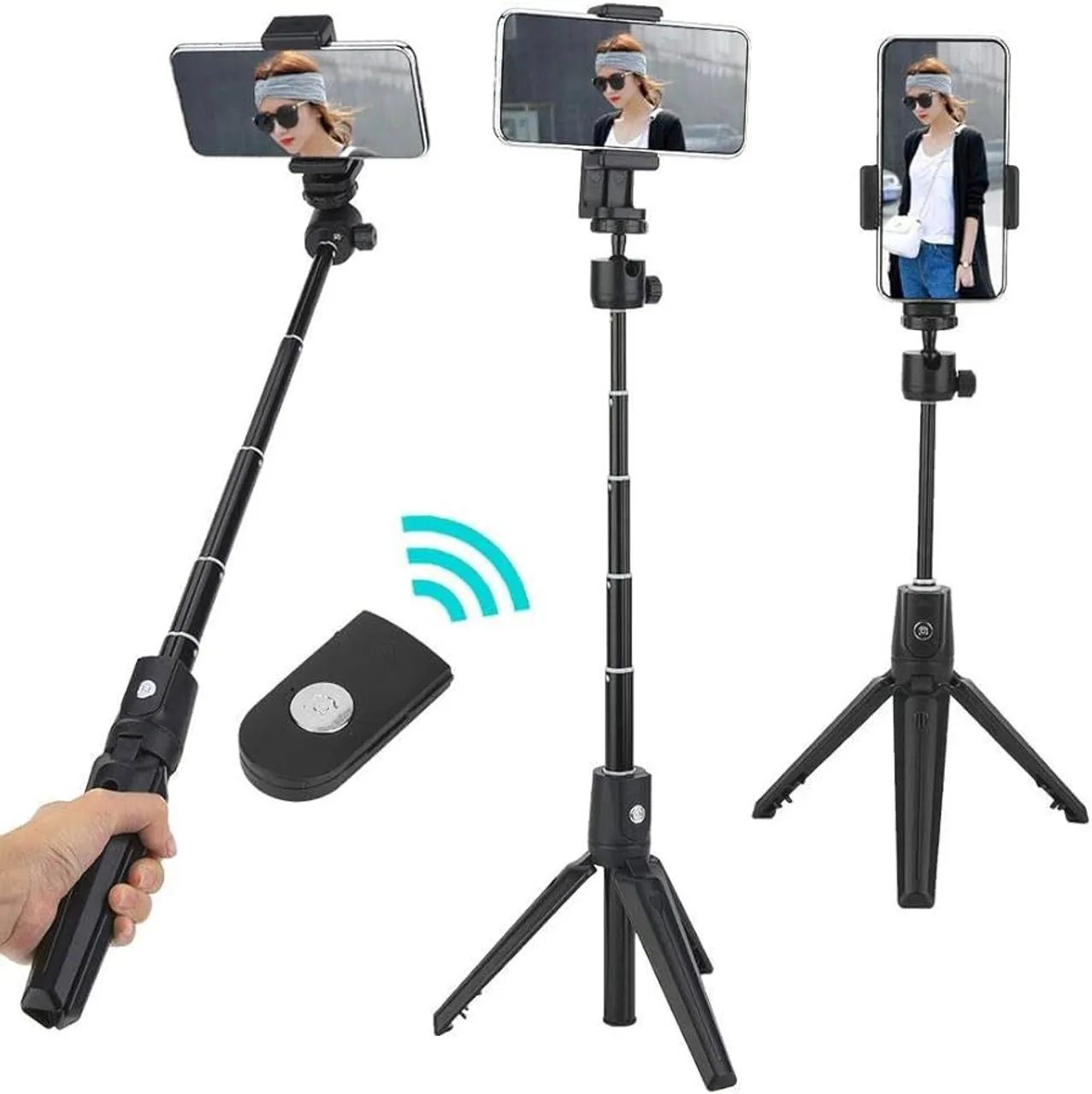 Bastão pau selfie retrátil Bluetooth para celular  - Foto 4