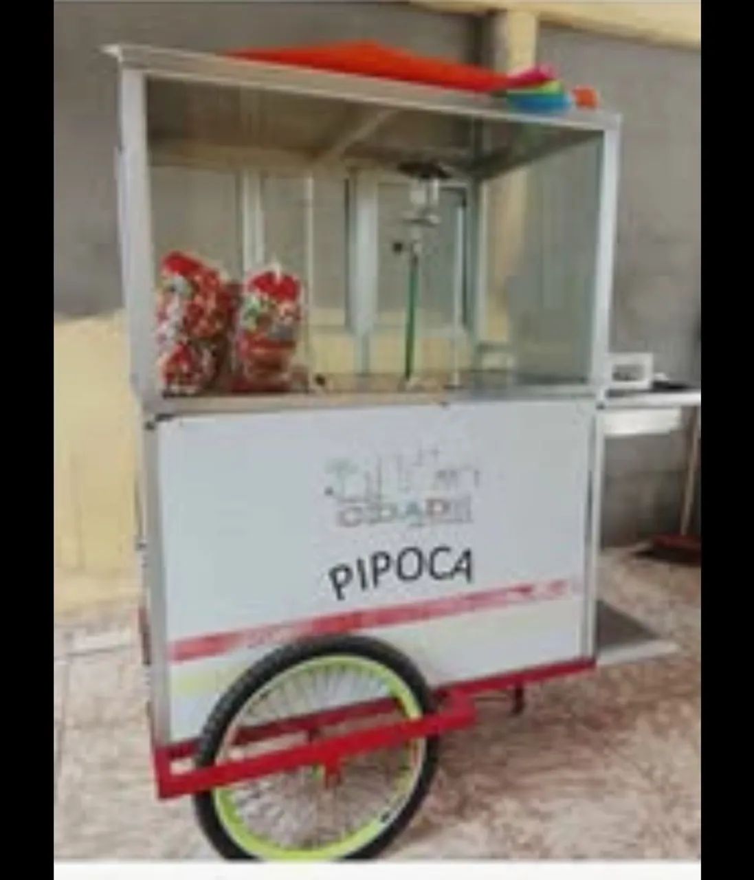 Carro de pipoca 3 mil aceito cartão  - Foto 2