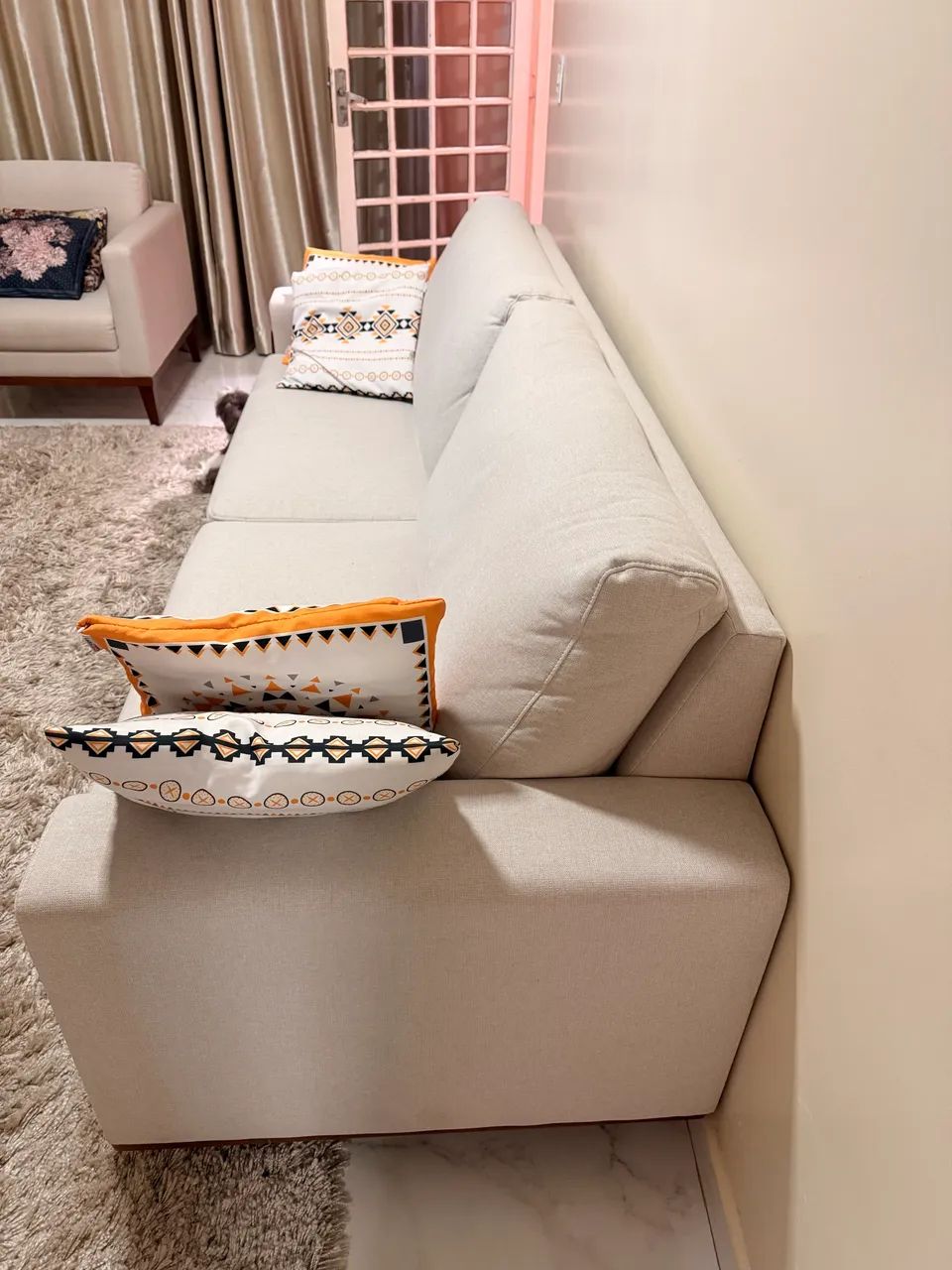 Sofa de linho fixo adquirido em 06/06/26 R$ 1.800 - Foto 2
