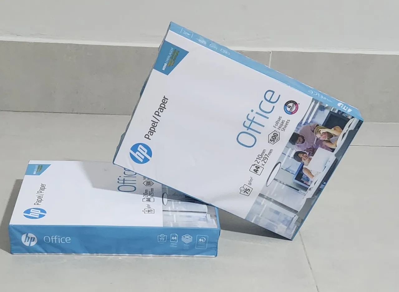 2 Resmas de Papel A4 HP Office - 500 folhas - Foto 2