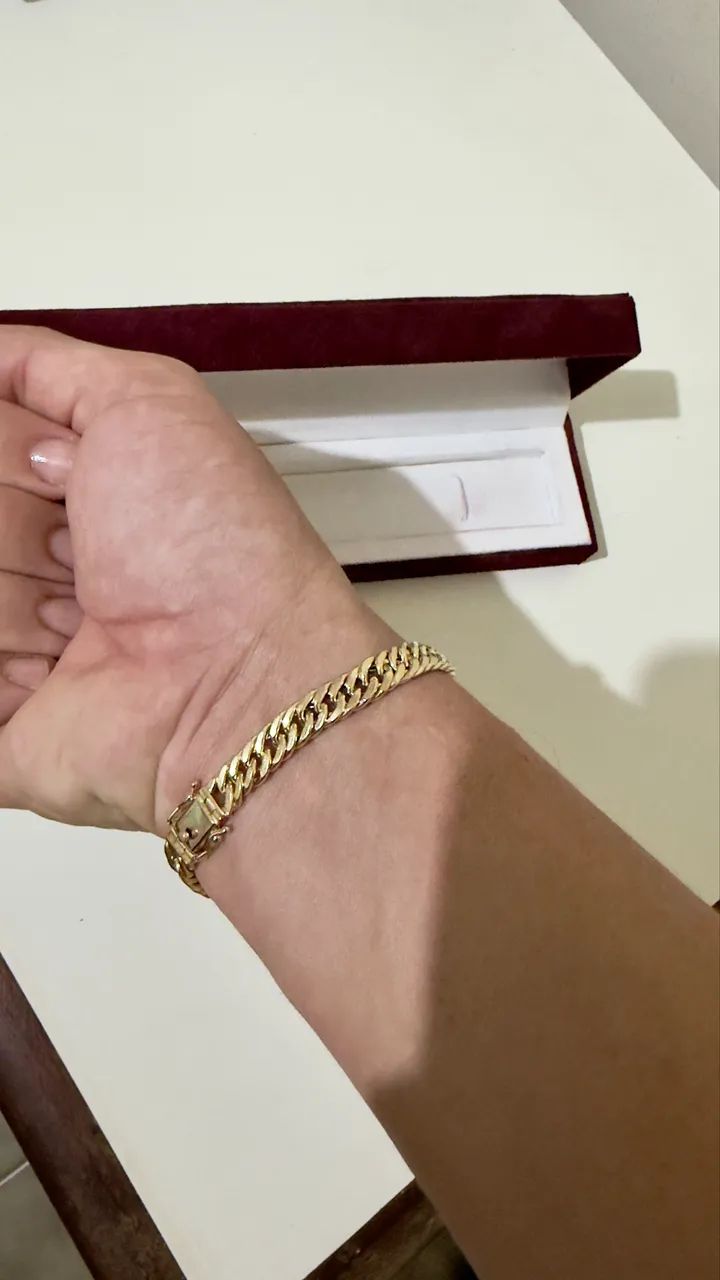 Pulseira de ouro 18k linda - Foto 3