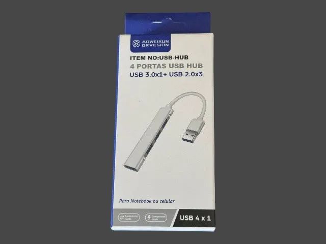 Hub USB 4 Portas 3.0 + 2.0 Para Notebook e PC
