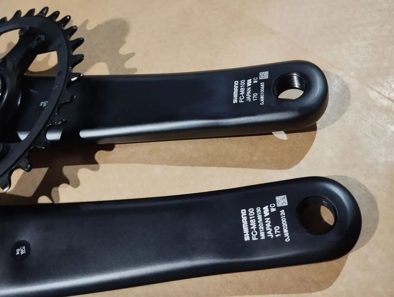 Pedivela Shimano xt fc-8100 Japan braço 170mm coroa 34 dentes mtb