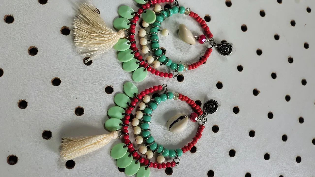 Kit de maxi brincos e pulseira Boho Karina Silveira - Foto 2