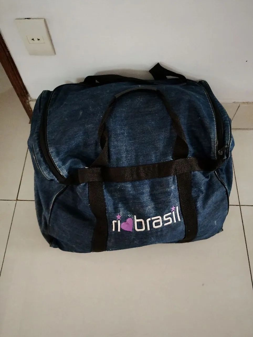 Bolsa mala de viagem jeans  - Foto 3