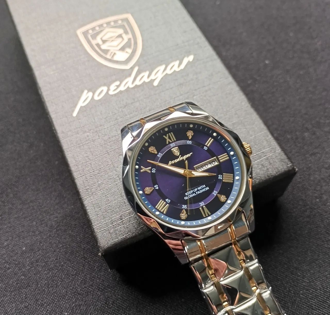 Relógio Masculino Elegante Aço Inox com Data Novo  - Foto 5