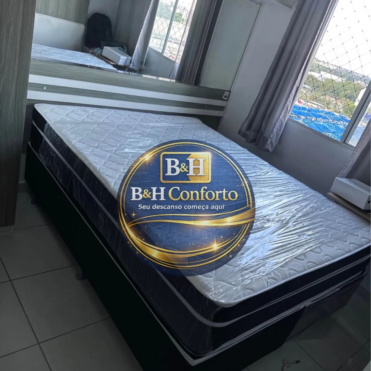 Cama Queen Size com cabeceira