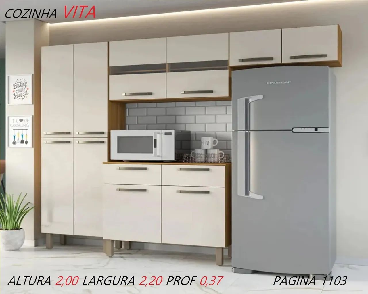 Cozinha completa com balcão 