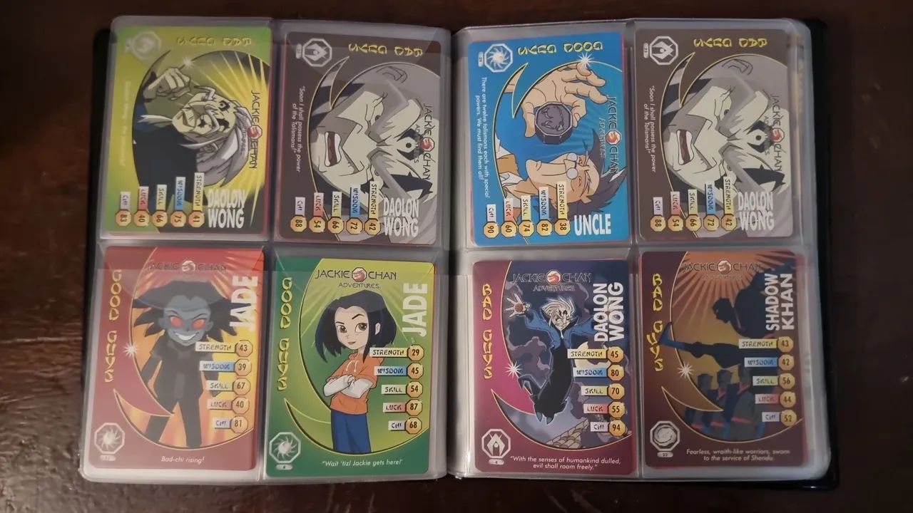 Album com cards Aventuras do Jackie Chan - Brinquedos e Jogos
