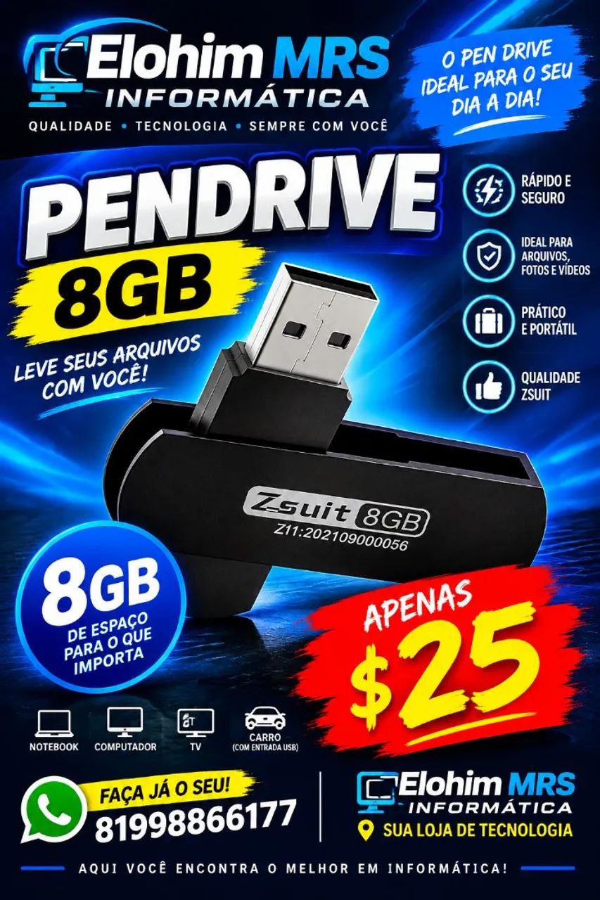 Pendrive 8gb zanit 