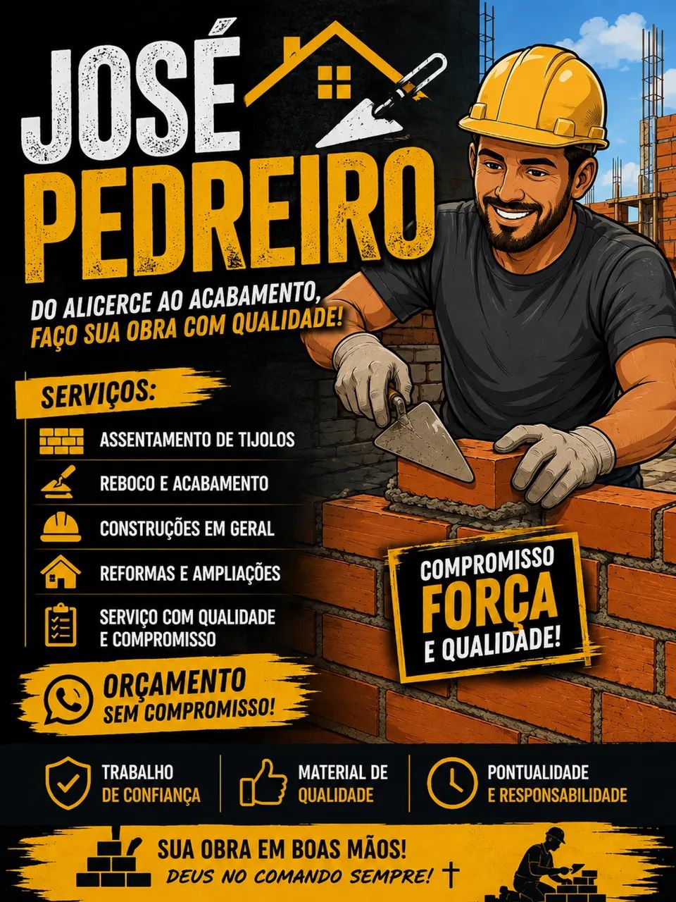 Pedreiro disponível 