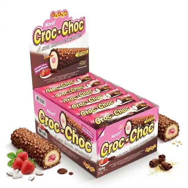 Barra Crocante Jazan Croc-Choc Napolitano (16g) Caixa 24 Unidades