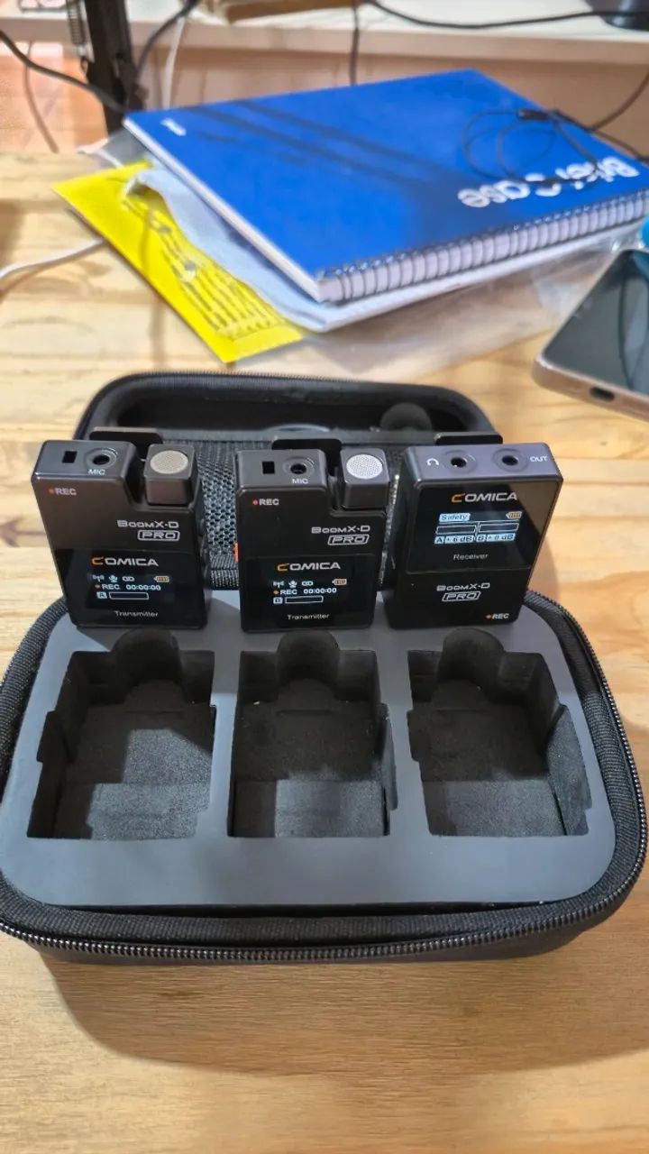 Microfone sem fio duplo profissional comica Boomx-d Pro