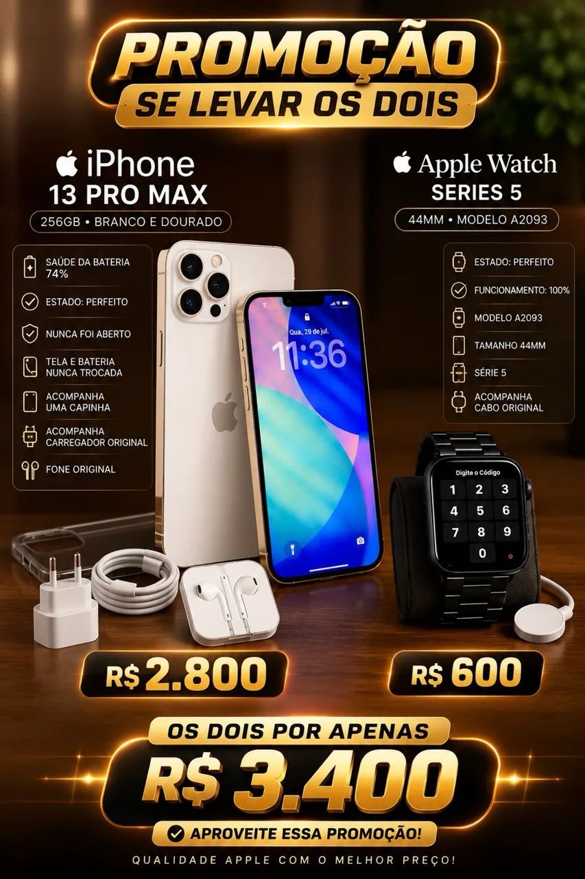 iPhone 13 Pro MAX 256GB - Celulares e Smartphones - Samambaia