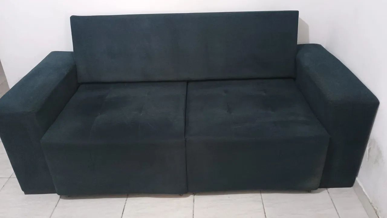 Sofá retrátil 3 lugares, lindo e confortável  - Foto 4