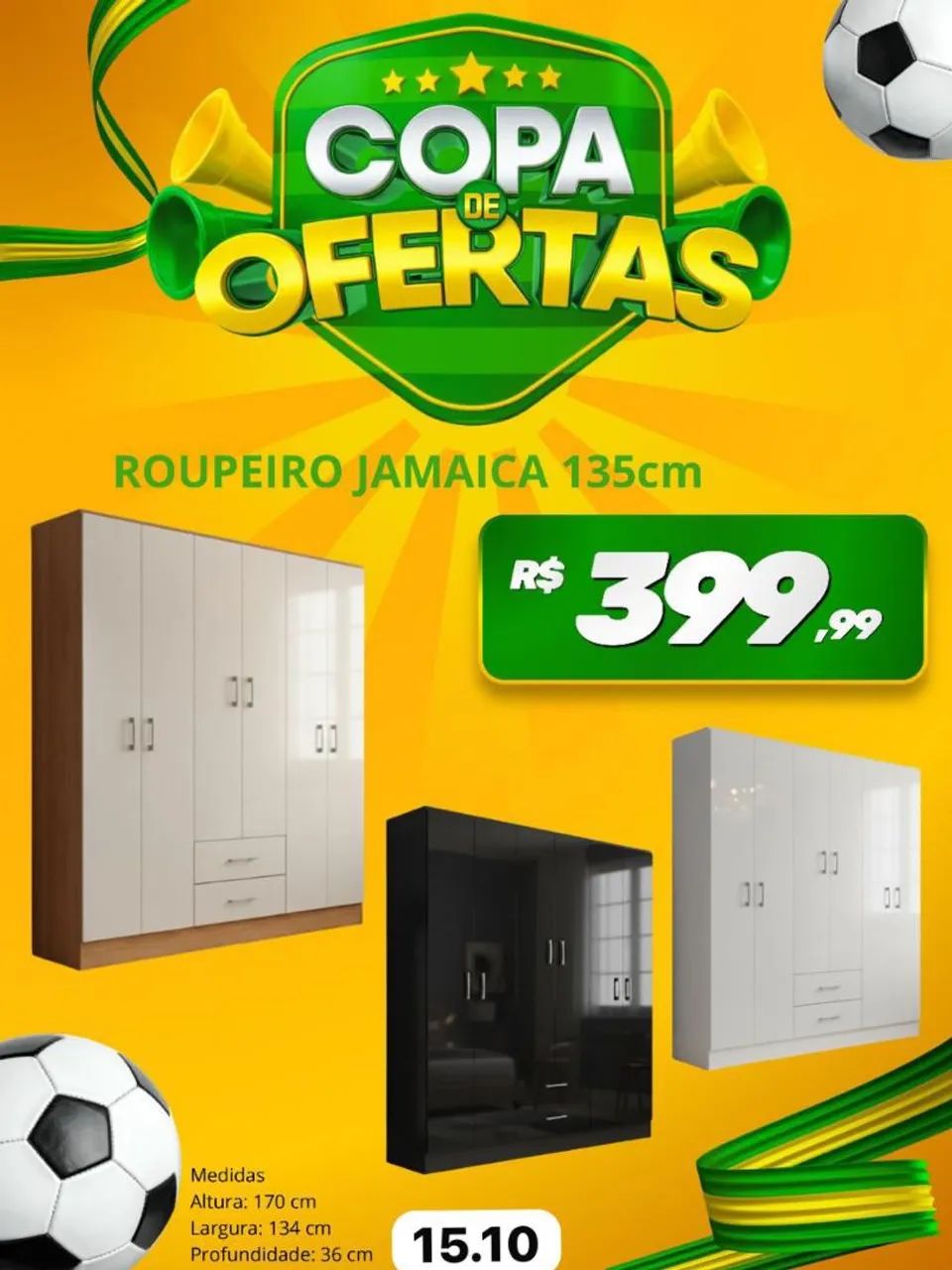 Guarda roupas 6 portas - Foto 3
