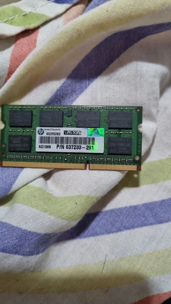 Memória note Hp DDR3 4GB 