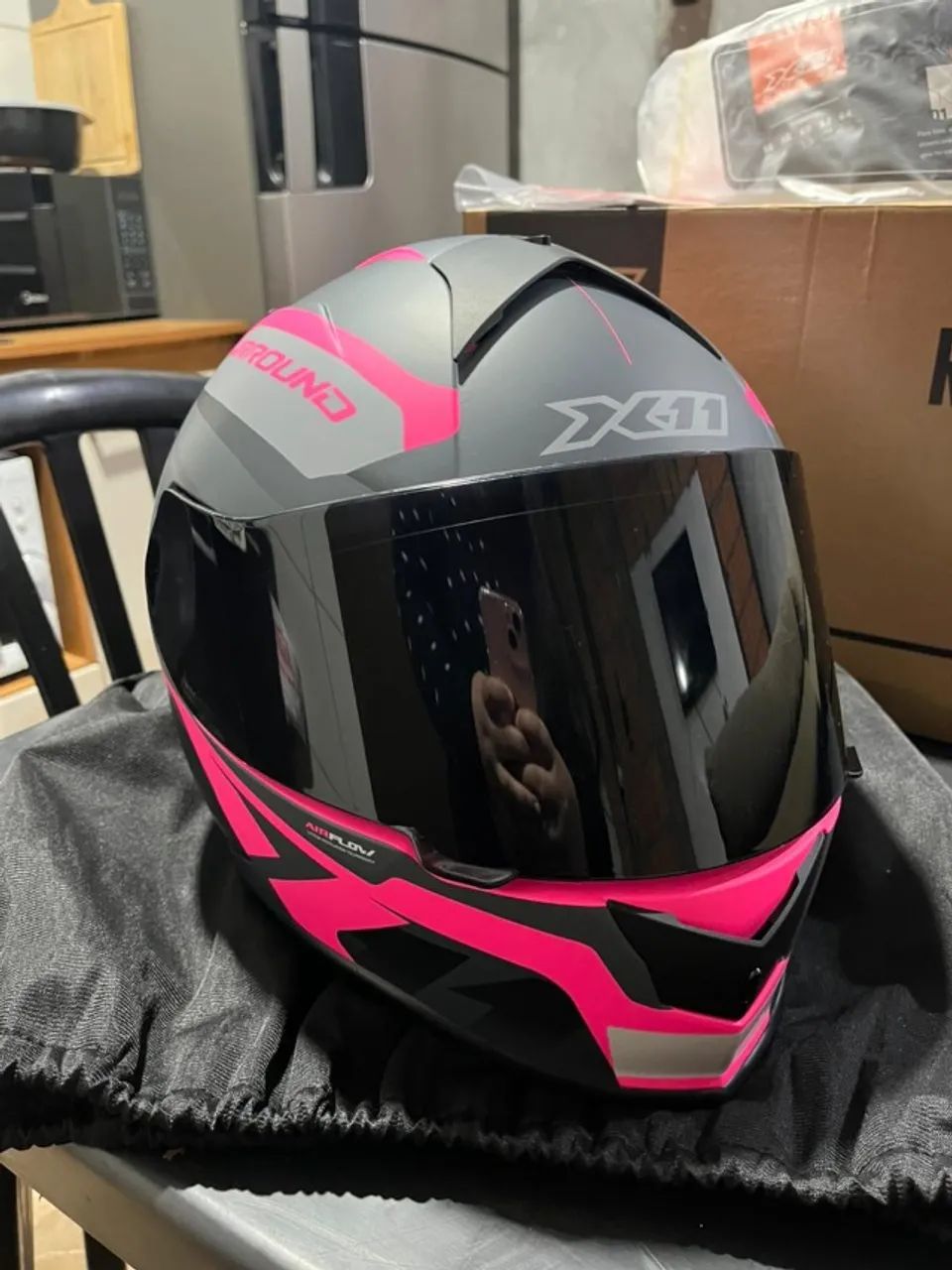 Capacete X11 Novo - Nº 58 - Nunca Usado - Completo com 2 Viseiras