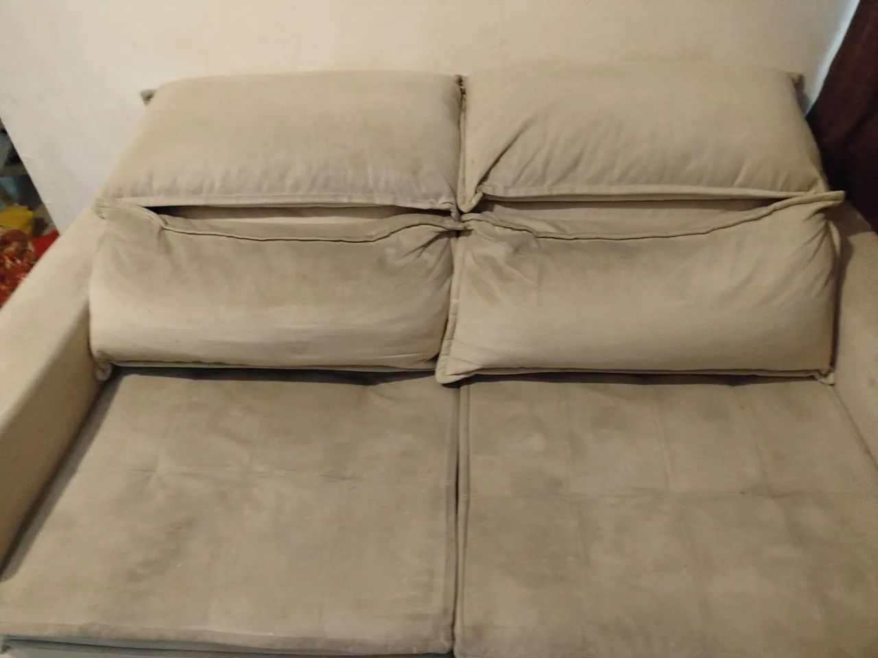 Sofá 2 lugares Bege reclinável - Foto 3